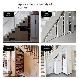 楼梯柜重型滑轨储物柜托底鞋柜抽屉平移抽拉轨道底装承重导轨地轨