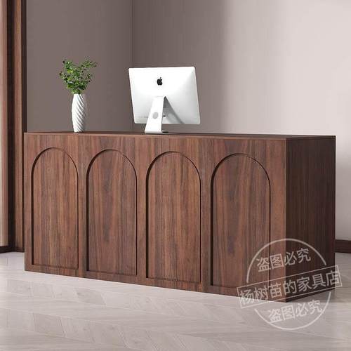 收银台简约现代服装店商用吧台公司前台接待便利店咖啡店柜台桌子