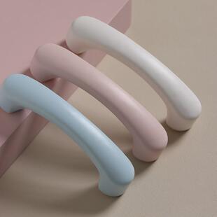 可比兔96孔距抽屉把手双孔儿童房衣柜长拉手柜门彩色陶瓷创意可爱