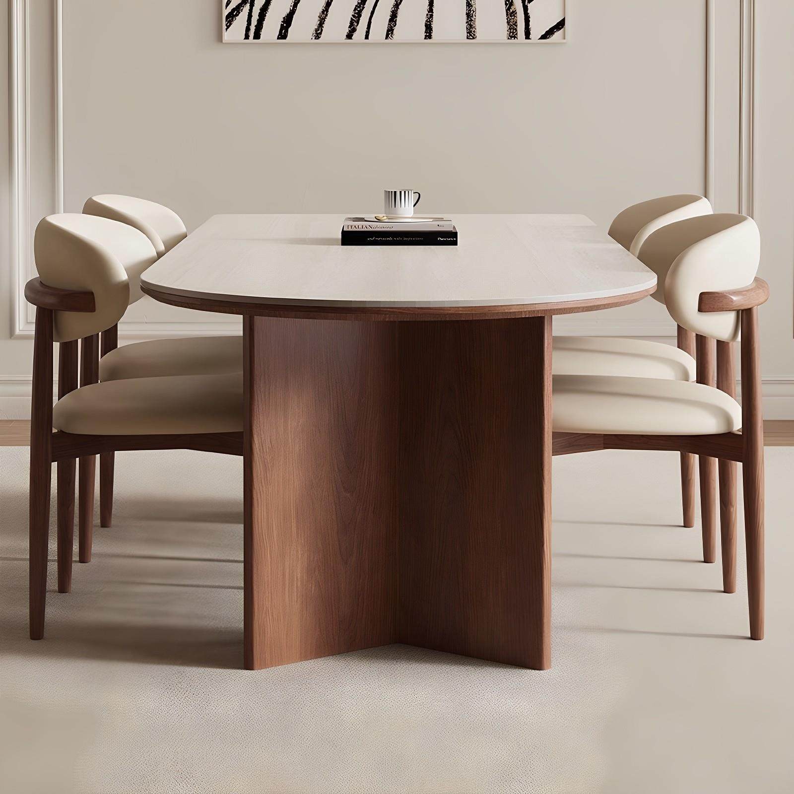 新款法式覆古风实木岩板餐桌椅设计师组合现代简约家用长方形饭桌,住宅家具,岩板餐桌,淘宝优惠券,粉丝福利购,淘宝优惠卷