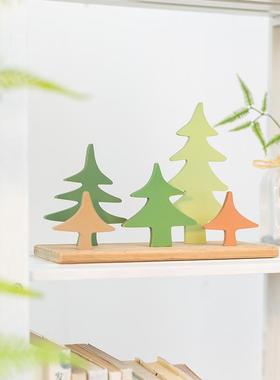 阿楹 设计师摆件家俱玄关办公书桌少女儿童房展柜厨房小树木装饰