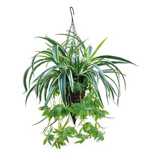 仿真花绿植客厅阳台吊兰垂吊植物盆栽大号吊篮套装新创意假花装饰