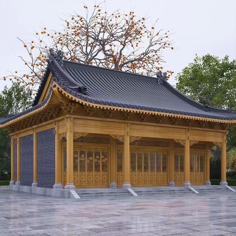 户外樟子松防腐木仿古水榭亭四六角木屋长廊实木戏台古建景观凉亭