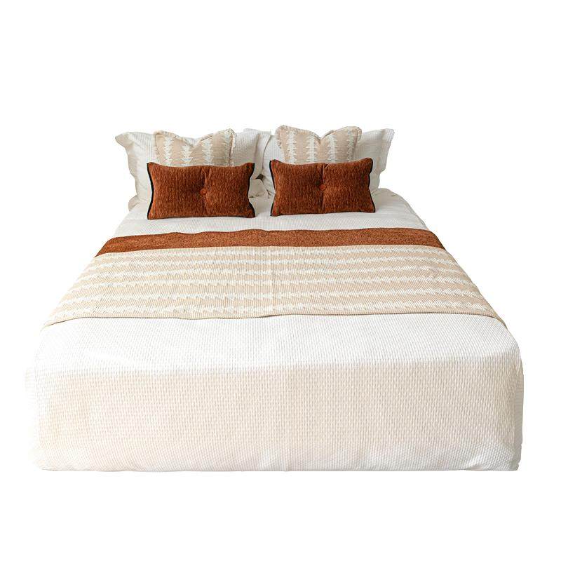 米色焦糖色样板间床尾毯家具展厅床旗抱枕原木风民宿床尾巾靠枕套,床上用品,休闲毯/毛毯/绒毯,淘宝优惠券,粉丝福利购,淘宝优惠卷