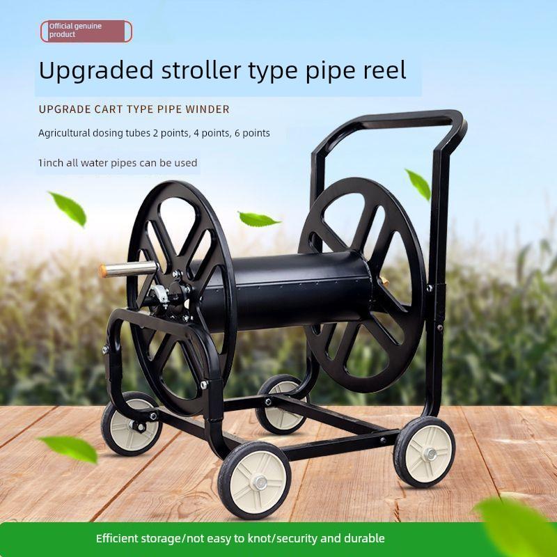 德国进口农用打药管手摇收管架防缠绕水管卷管器绕管架子喷雾高压