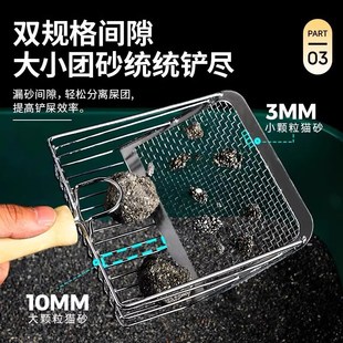 下单立减50 金属猫砂铲细小孔猫屎铲子膨润土大号不锈钢铲屎
