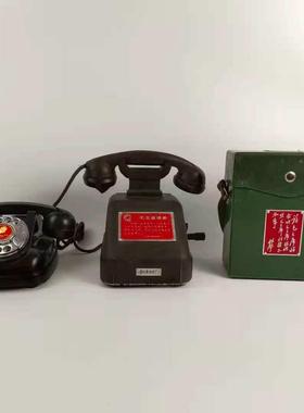 红色怀旧老物件老式电话机手摇拨号机磁石电话机收藏影视橱窗摆件