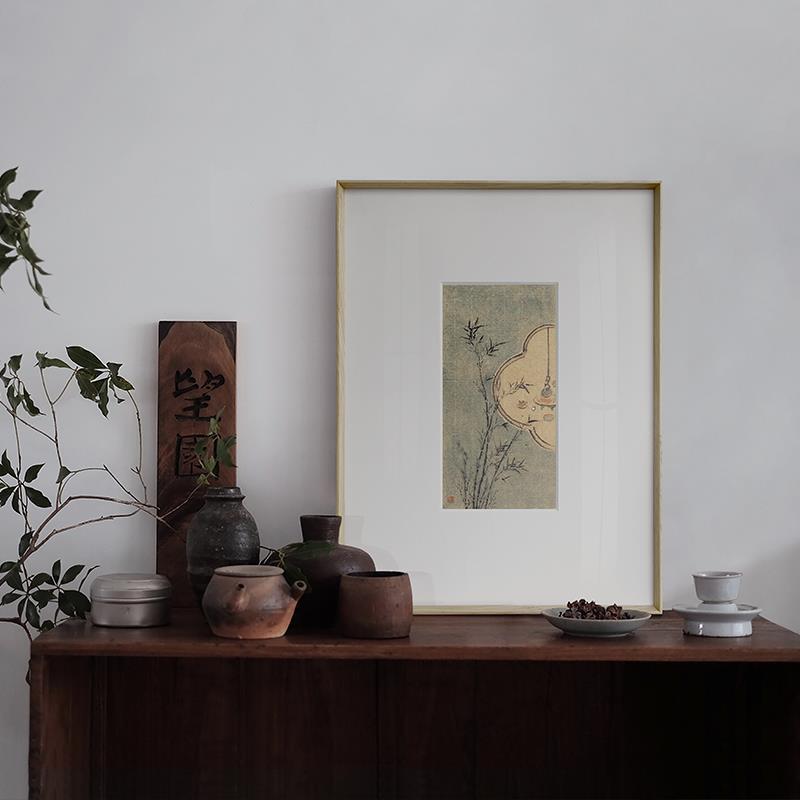 x玄关生挂画中式客厅装饰画壁画书房圃双联画日式走廊仟象映画新图片