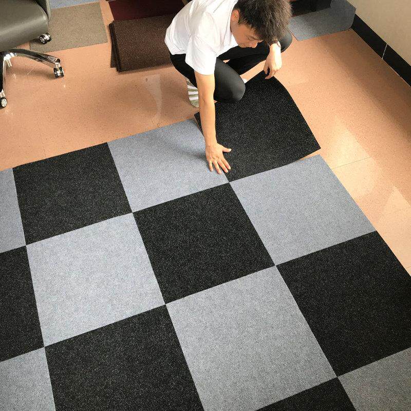 5平方自粘拼接地毯办公室大面积全铺水泥地直接满铺卧室客厅地垫