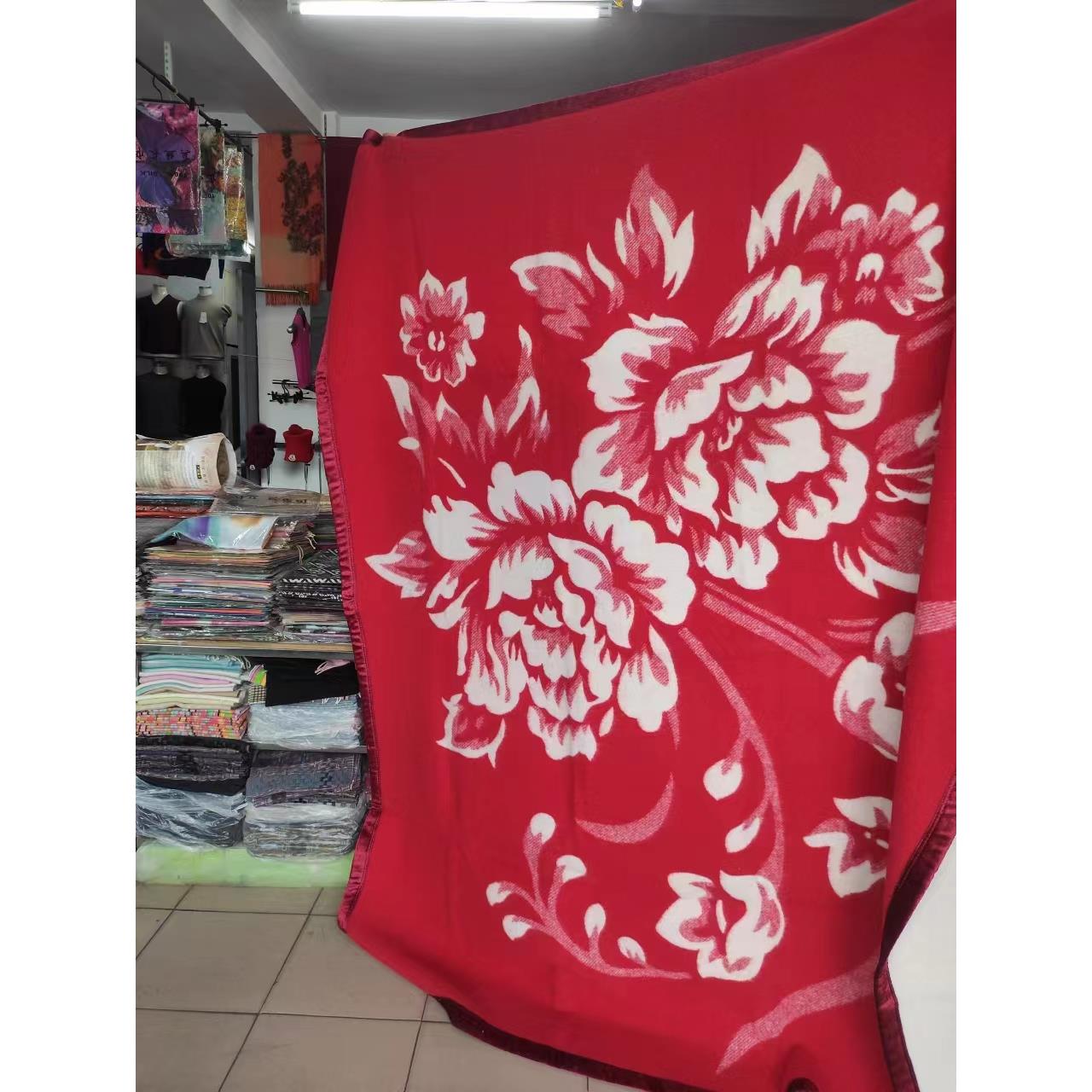 内蒙古 呼和浩特山丹花老四毛传统老毛毯 纯羊毛毯加厚特惠包邮