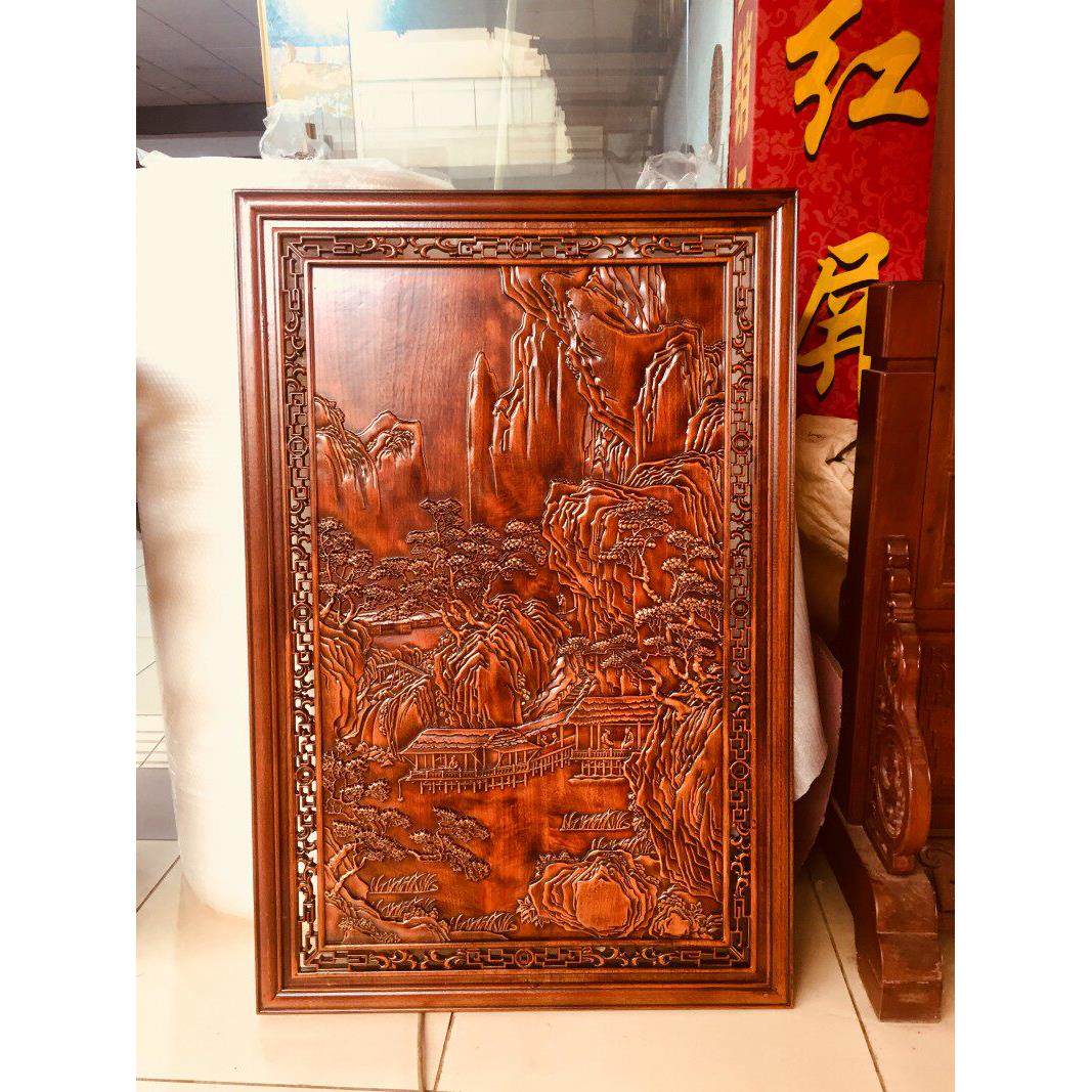 东阳中堂屏风壁饰木雕壁挂福字玄关香樟木挂件实木客厅装饰画 画