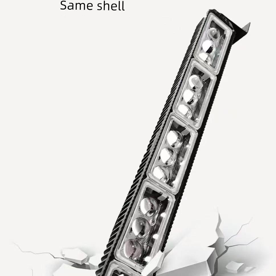 双色led激光炮15珠射灯黄白光led射灯12V24V远光炮大透镜货车大灯