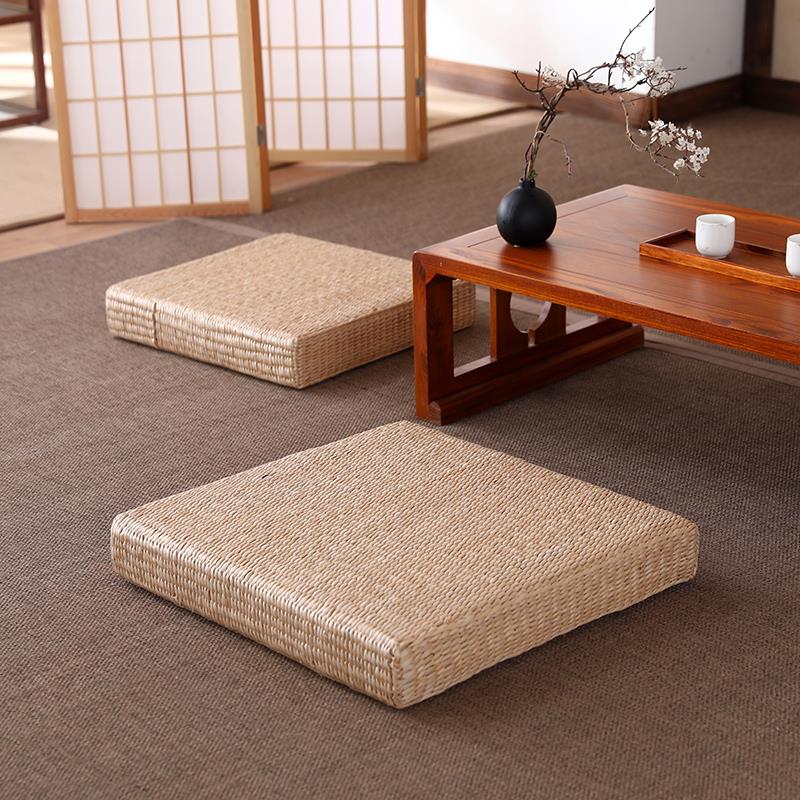 悠悠草编蒲团坐垫手工加厚家用茶道藤编榻榻米打坐禅修垫地板垫子