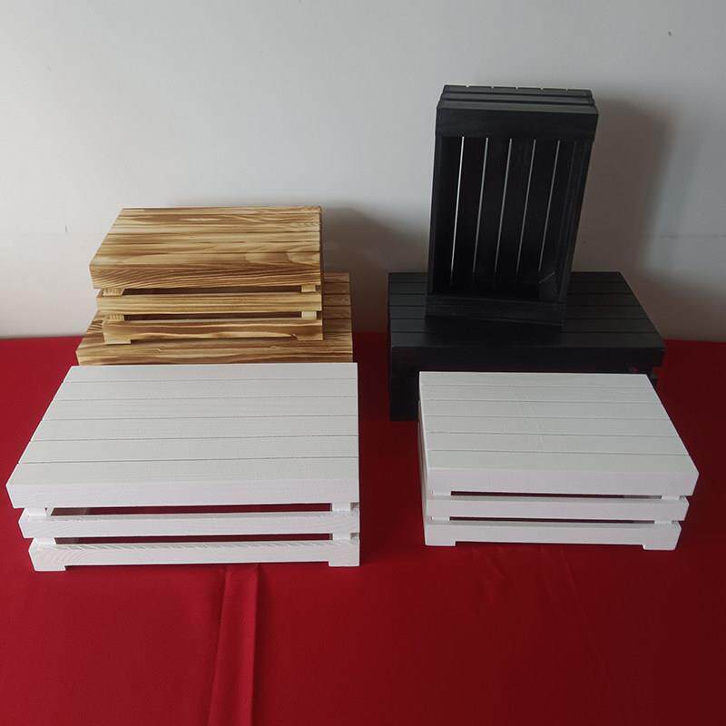 木质收纳筐白色复古做旧面包托盘森系甜品台装饰摆件拍摄道具