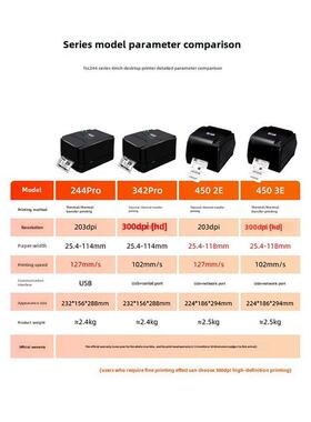 Tsc打印机标签Ttp-244 Pro 342Pro条形码不干胶热敏纸服装标签