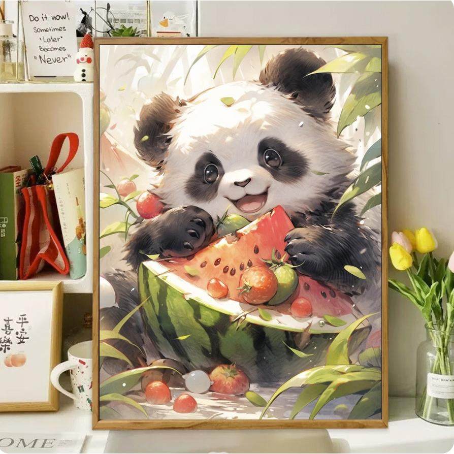国宝熊猫 钻石画2024新款可爱儿童手工diy砖石贴画客厅点钻十字绣,居家布艺,钻石绣,淘宝优惠券,粉丝福利购,淘宝优惠卷