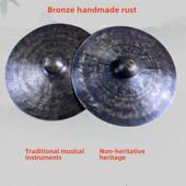 道士乐器全套老式 青铜铙钹彷古道场专用手工制闭口加厚大铙27公分