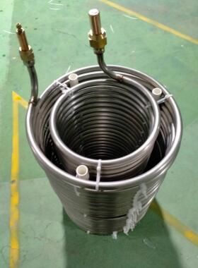 工业冷水机3P5P10P制造商特殊304不锈钢制冷盘管蒸发器换热冷却器