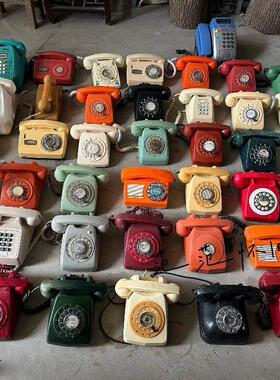 怀旧70-80年代老旧拨盘 按键 手摇电话机 饭厅 影视拍摄道具摆件