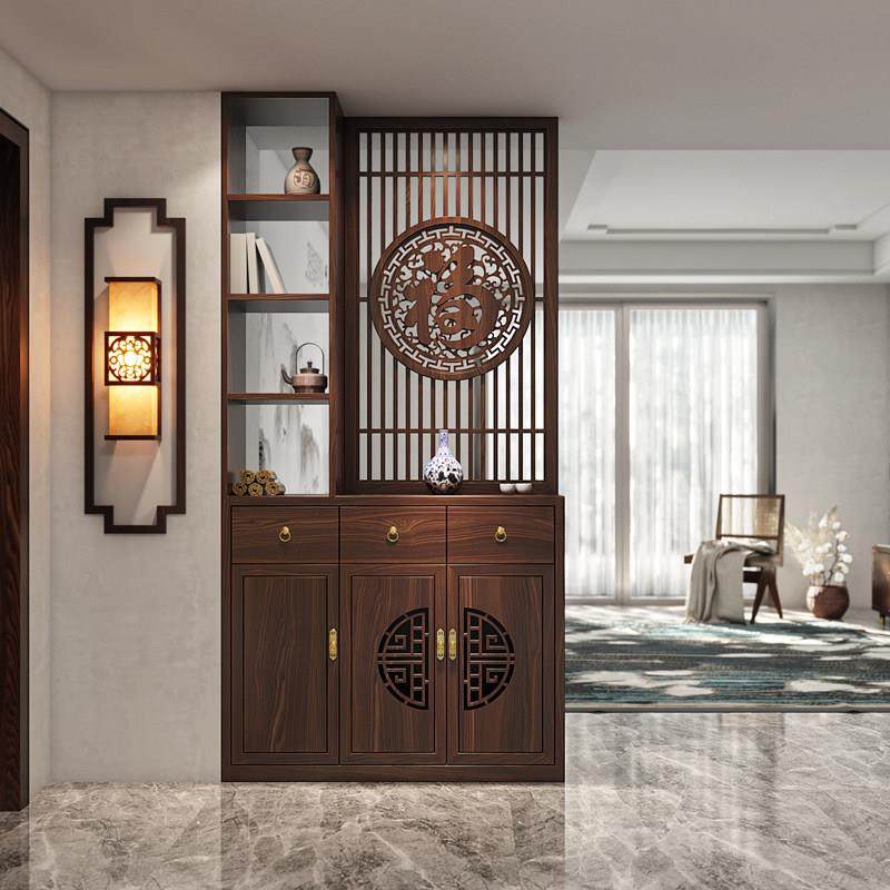 新中式屏风隔断福字客厅2025新款玄关柜入户正对进门实木博古架子,住宅家具,门厅/玄关柜/玄关架,淘宝优惠券,粉丝福利购,淘宝优惠卷