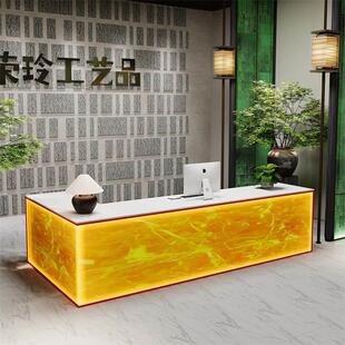 实木烤漆多层板中介公司吧台接待台饭店奶茶店前台服装店收银柜台