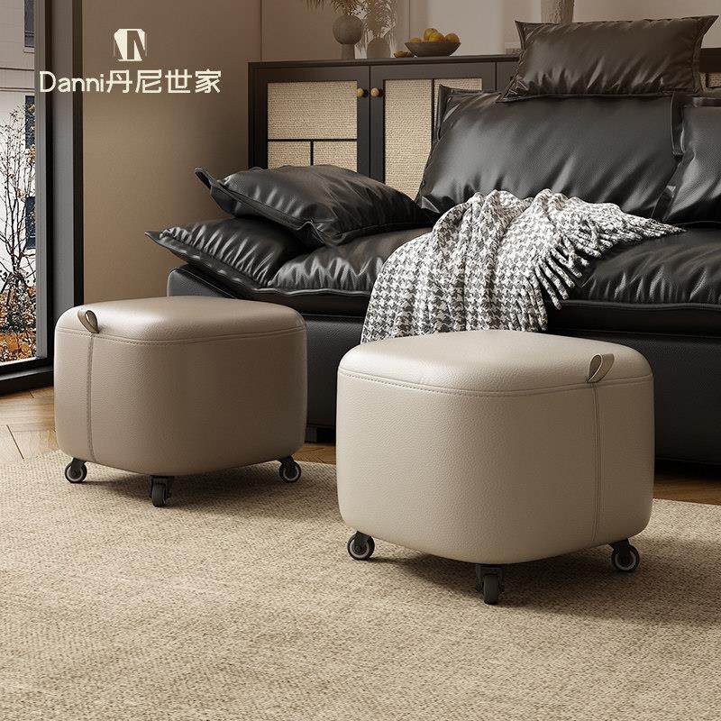 滑轮矮凳万向轮家用小凳子高端实木入户门换鞋凳轻奢高级感沙发凳,住宅家具,换鞋凳,淘宝优惠券,粉丝福利购,淘宝优惠卷