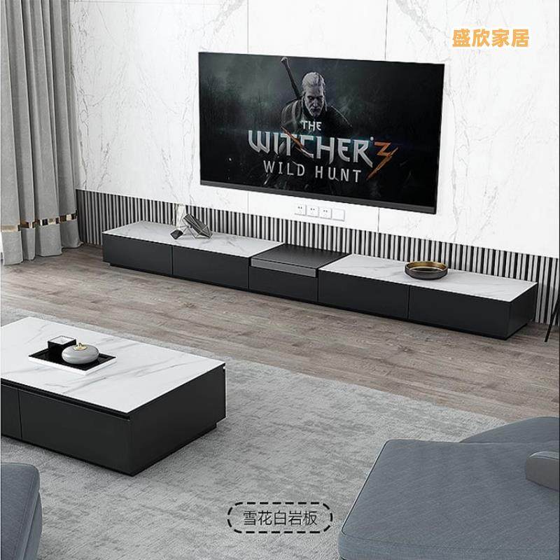 激光电视柜75-120寸实木岩板简约电动智能伸缩投影仪机柜自动专用