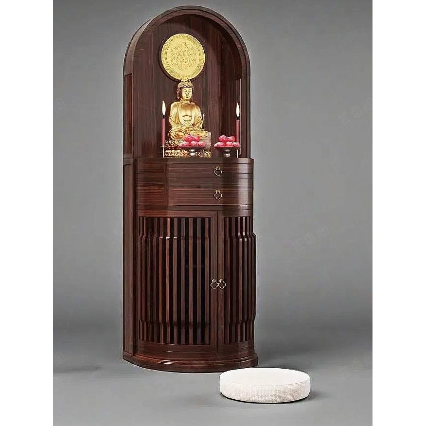 新中式佛龛神台供奉台家用立柜财神爷实木观音菩萨供桌香案台佛柜