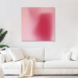 大白墙面装饰画轻奢高级感餐厅多巴胺粉色挂画艺术法式奶油风壁画