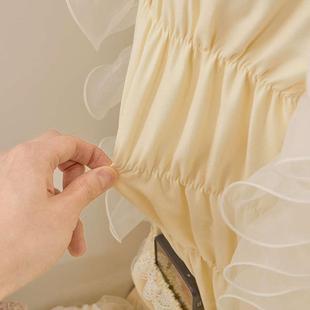 全包公主风床头罩床头套防尘罩软包床头保护套夹棉布艺加厚靠背