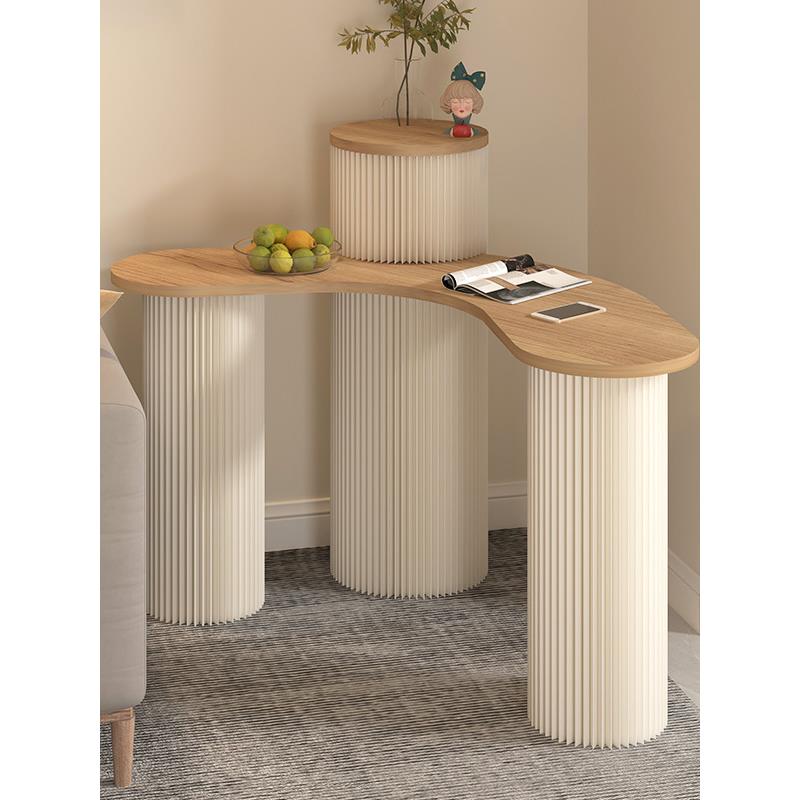 腰果圆柱展台中岛台罗马柱展示架甜品精品摆台可折叠展示台装饰品