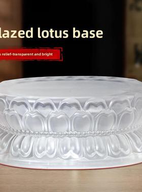 水琉璃莲花底座高档须弥座佛像供台客厅玄关装饰品观音座桌面摆件