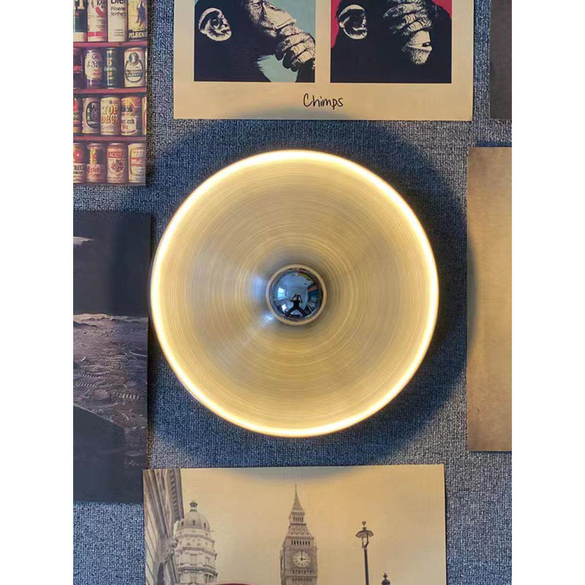 包豪斯吸顶灯中古70s飞碟UFO装饰壁灯spaceage过道民宿卧室灯具