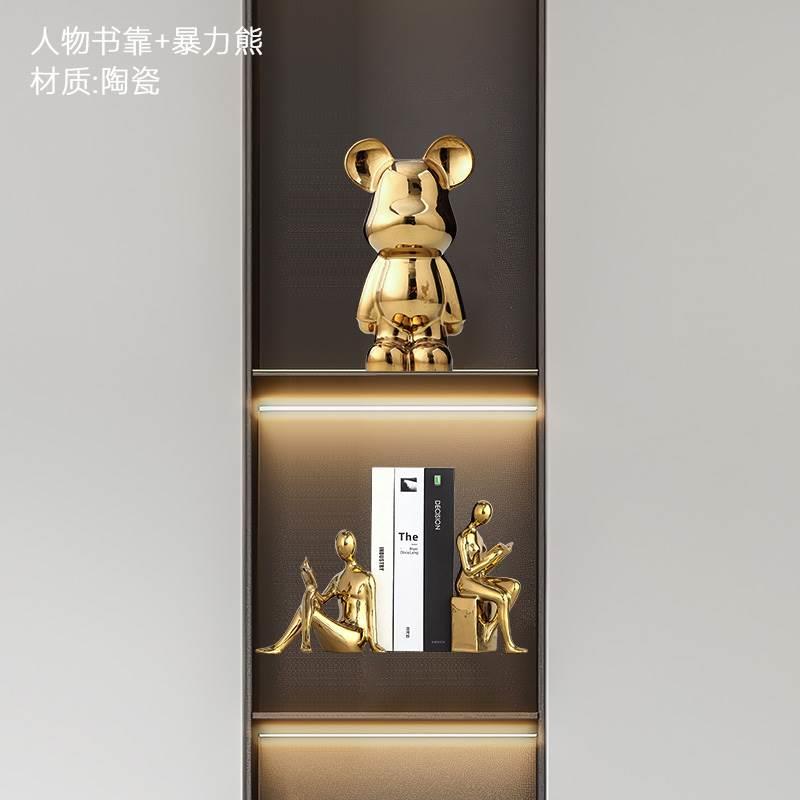 艺术书立书档创意摆件办公室书房桌面书架客厅装饰品轻奢高档书靠