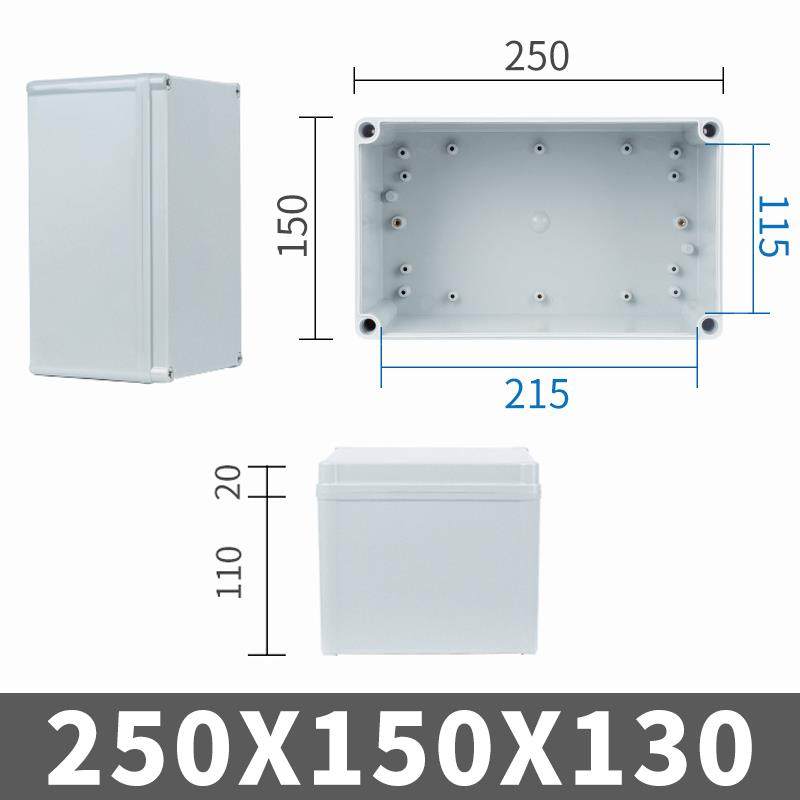 250*150*130Ag Abs型塑料防水接线盒室外接线室外电源监控防水按