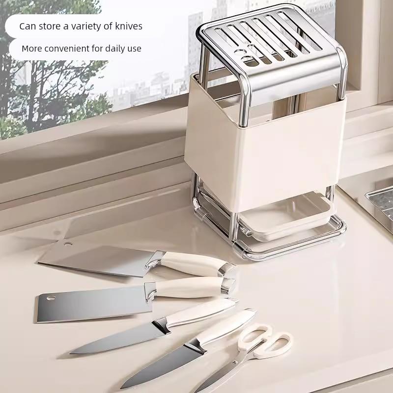 德国不锈钢刀架置物架2025新款厨房台面刀座多功能放菜刀具收纳架