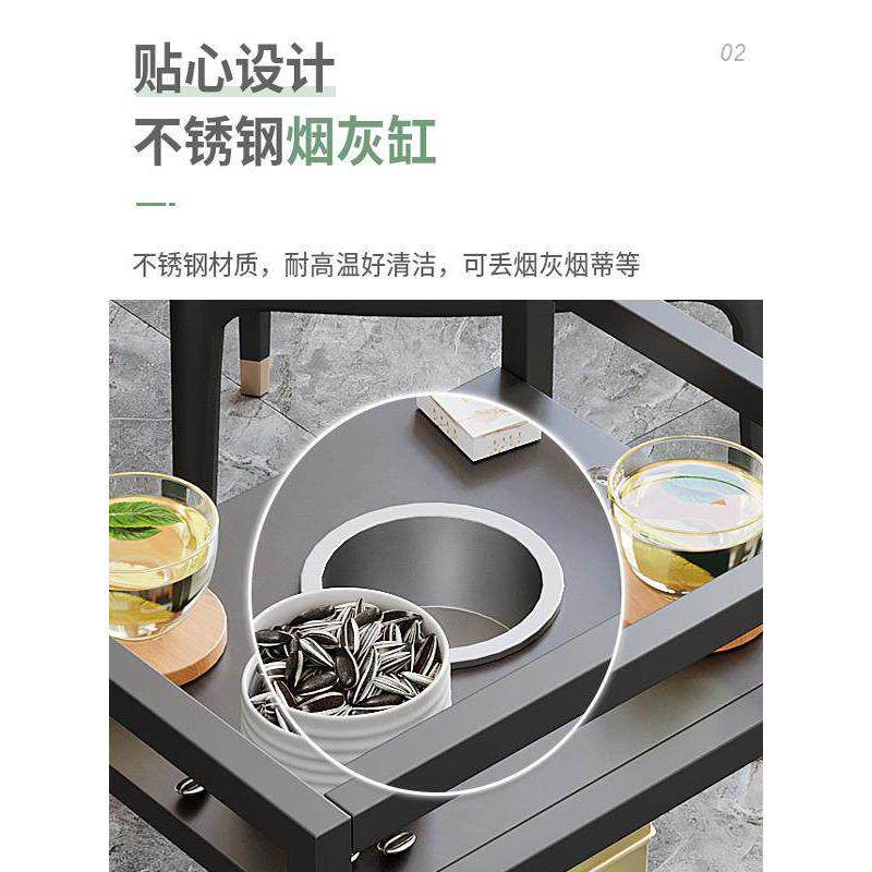 多功能轻奢麻将咖啡桌茶架棋牌室打麻将边桌储物架活动小桌