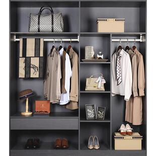 样板房衣服驼色衣柜软装组合套装搭配轻奢样板间衣帽间摆件装饰品