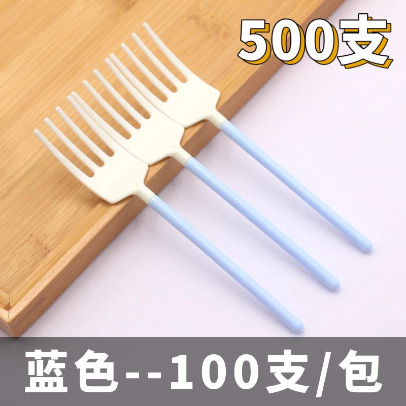 水果叉塑料一次性水果签欧式可爱家用生日蛋糕甜品叉子量贩装整箱