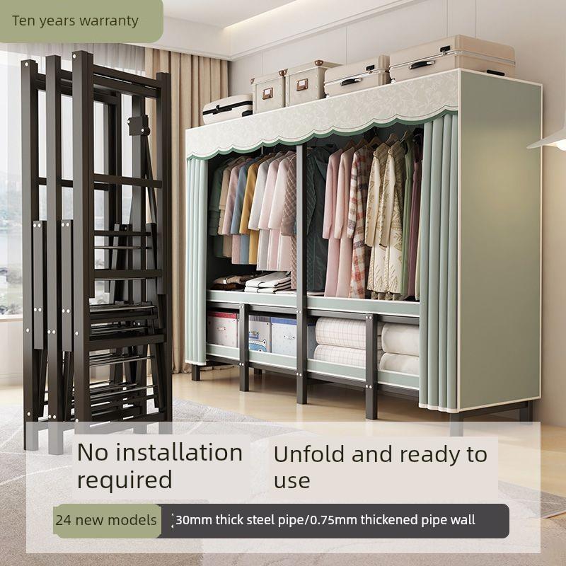 免安装衣柜集成大胆折叠简单布衣柜家庭卧室出租房间坚固储物衣柜