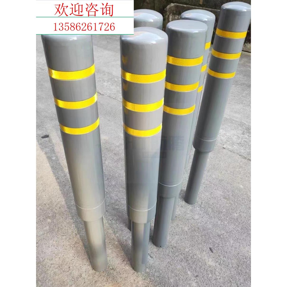 新柱铁灰色警示塑料反光立柱防撞柱道路护钢管路桩桩立柱隔离国标