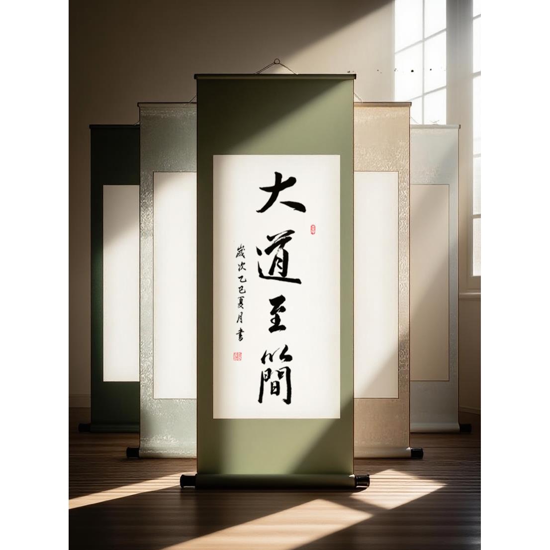 宣纸卷轴书画空白中堂画轴毛笔字挂画挂轴画横批立轴竖轴国画书画