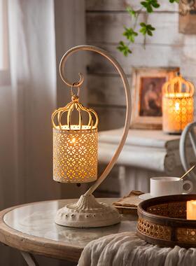 法式覆古摆件高级感小众设计师浪漫烛光晚餐烛台香薰西餐蜡烛台灯