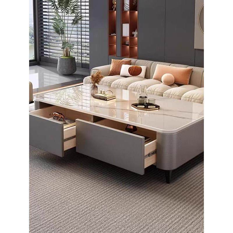 岩板茶几客厅家用现代简约2024新款茶桌方形网红小户型茶几电视柜,住宅家具,茶几,淘宝优惠券,粉丝福利购,淘宝优惠卷