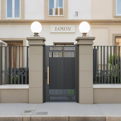 铝合金单开庭院门围墙花园小门不锈钢铁艺定制农村别墅自建房大门