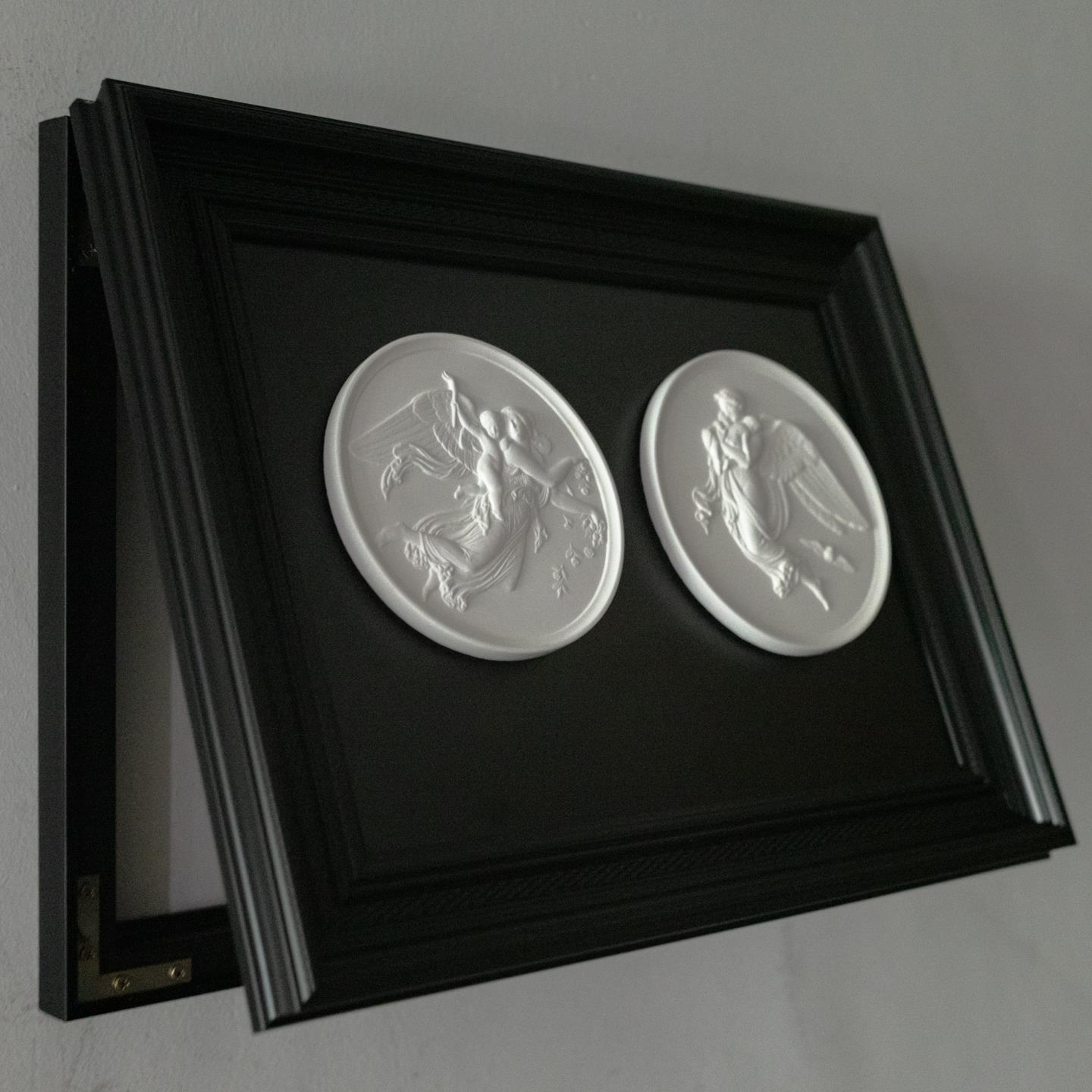 中古风配电箱装饰画 画法式软装浮雕立体玄关覆古电表箱遮挡装饰