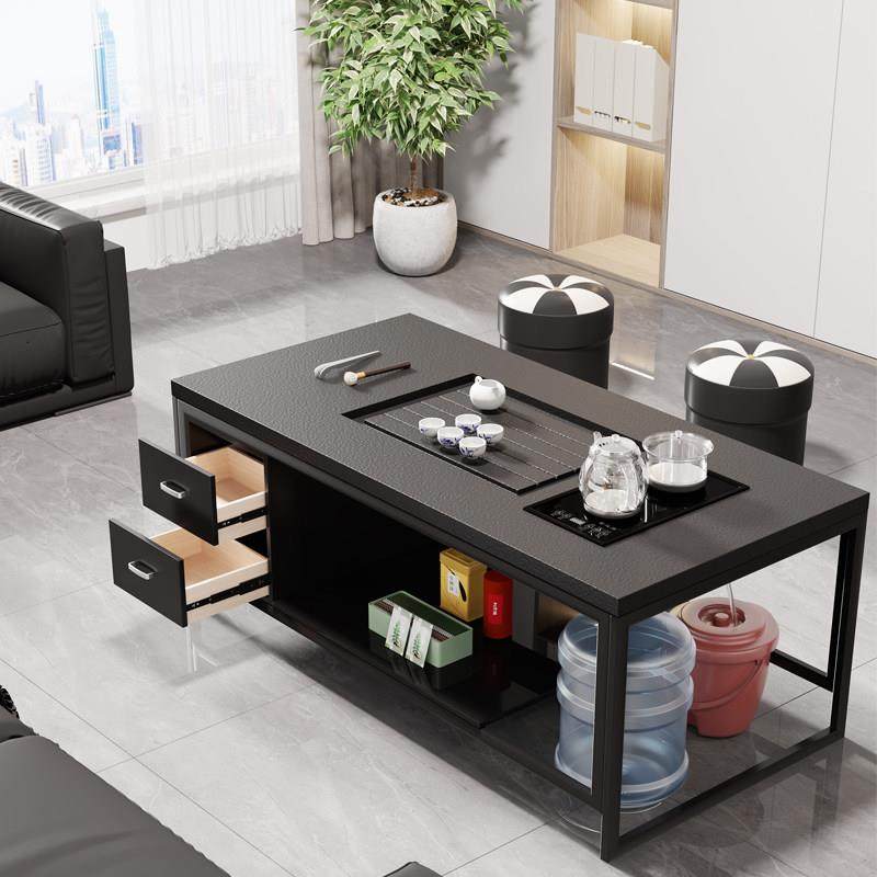 办公室火烧石功夫茶几带烧水壶泡茶一体全自动茶桌会客接待泡茶台,商业/办公家具,茶几,淘宝优惠券,粉丝福利购,淘宝优惠卷