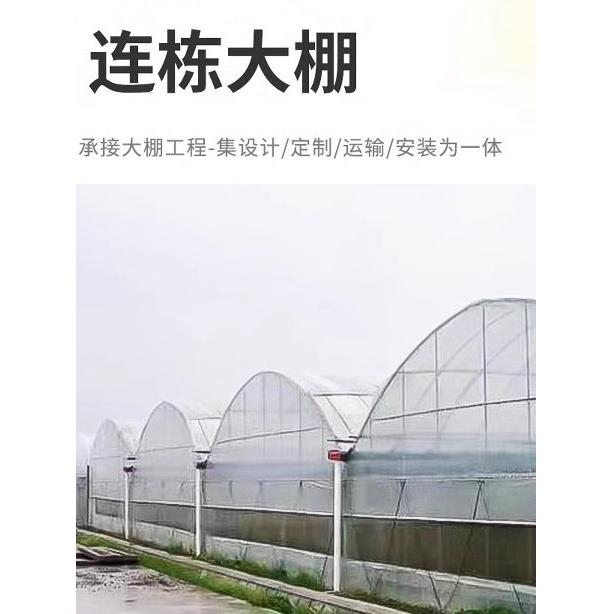 种植蔬菜保温大棚钢架镀锌椭圆管暖棚水产育苗养殖连体棚骨架全套