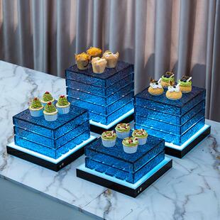 亚克力自助餐，甜品桌，展示架，冷餐桌，宴会，小吃架，茶点架，