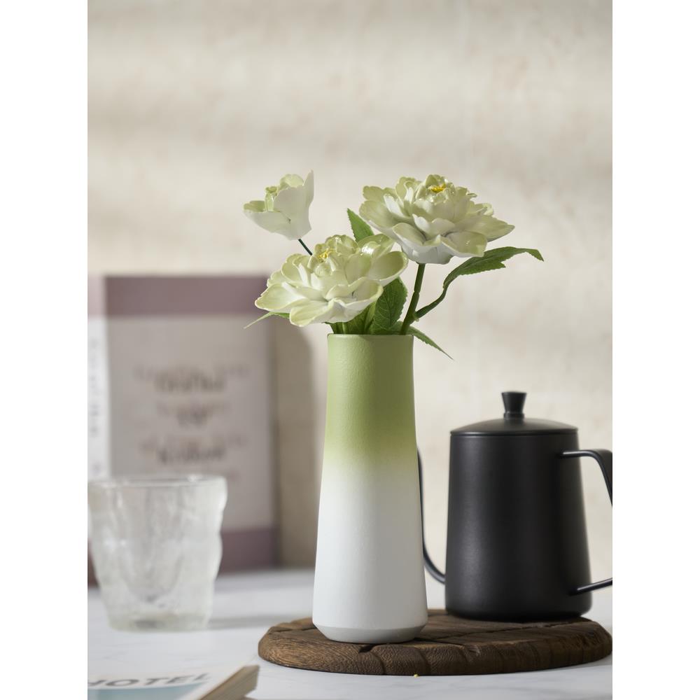 景德镇陶瓷花仿真手工陶瓷牡丹花高级感轻奢高档客厅花瓶摆件礼物